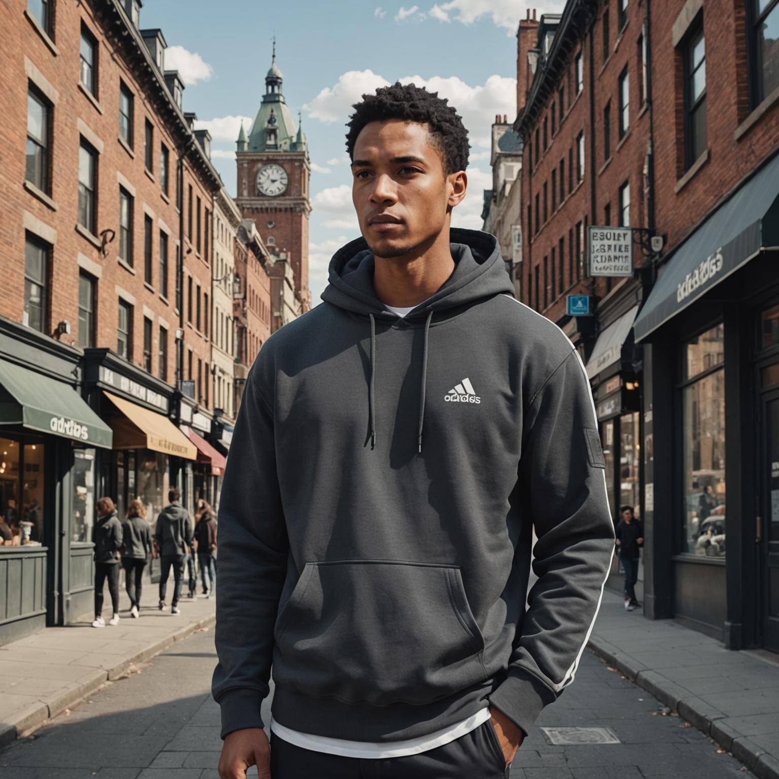 Adidas Sweatshirts for Men: Charcoal Slate Hoodie