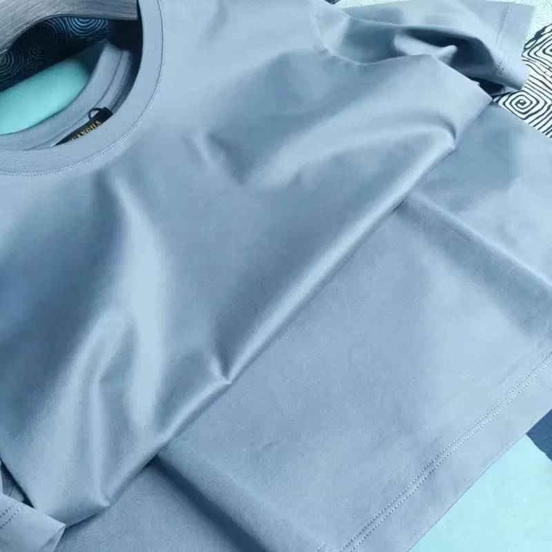 OEM Custom 100% Double Mercerized Cotton Basic Crew Neck T Shirt Men Breathable Blank Tshirt Custom Design Cotton t Shirts