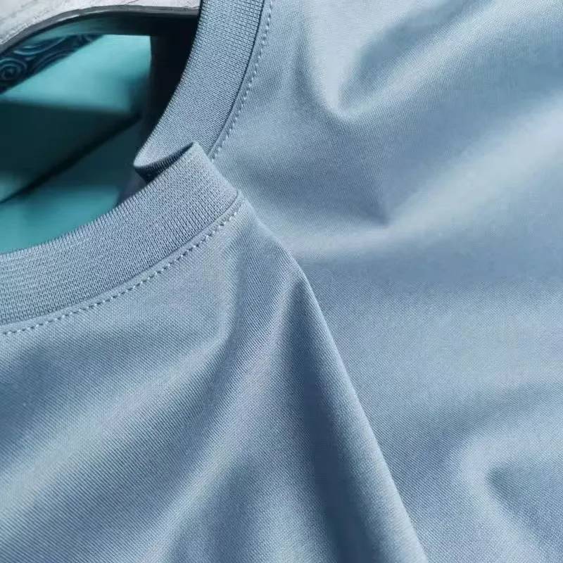 OEM Custom 100% Double Mercerized Cotton Basic Crew Neck T Shirt Men Breathable Blank Tshirt Custom Design Cotton t Shirts