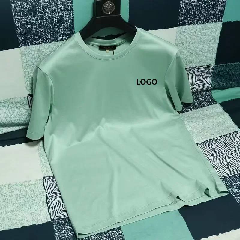 OEM Custom 100% Double Mercerized Cotton Basic Crew Neck T Shirt Men Breathable Blank Tshirt Custom Design Cotton t Shirts